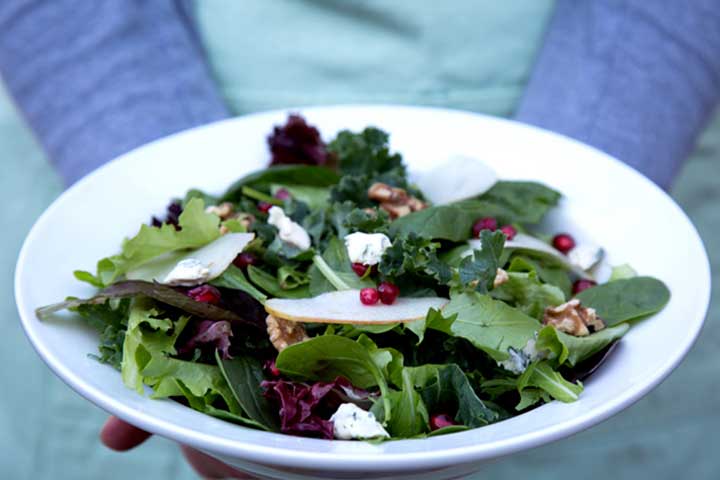 Bleu Winter Salad Presented in plate