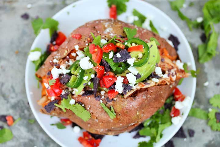 Twisted Spud packed with toppings