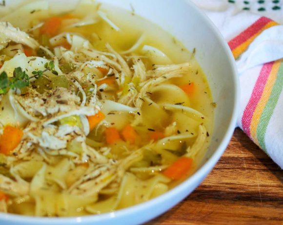 Bowl of Chicken Noodle Soup - Eats by Elyse
