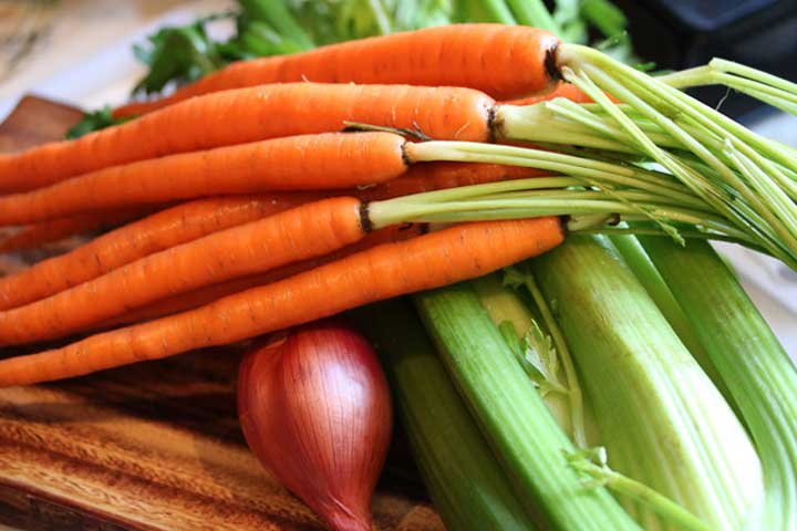 Fresh Vegetables for Chicken Noodle Soup