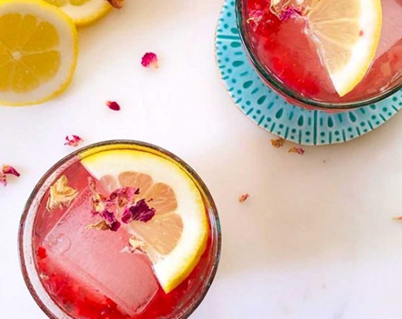 Raspberry Rose Lemonade Five O'Clock Cocktail by Eats by Elyse