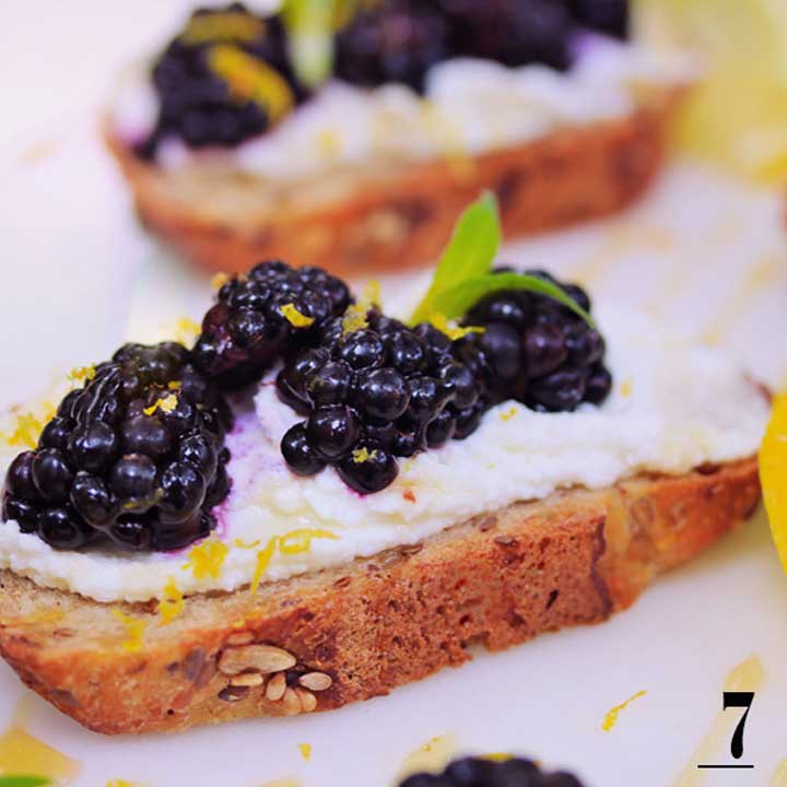 Lemon Blackberry Ricotta Toast