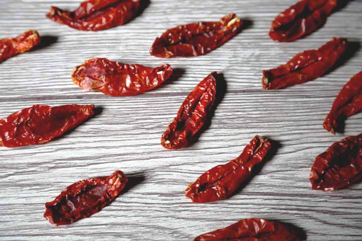 sun dried tomatoes on board